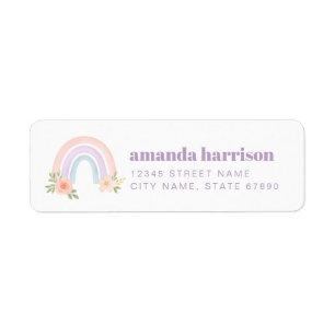 Rainbow Return Address Labels