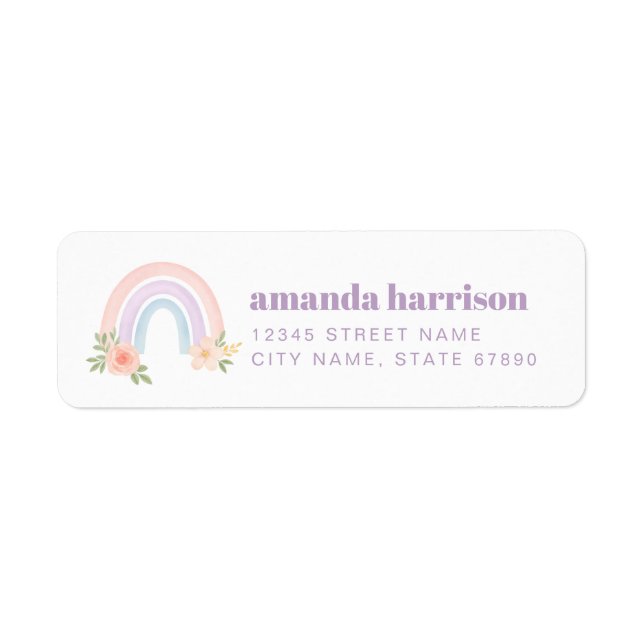 Rainbow Return Address Labels (Front)