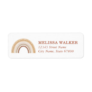 Rainbow Return Address Labels