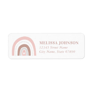 Rainbow Return Address Labels