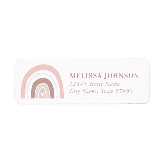 Rainbow Return Address Labels (Front)