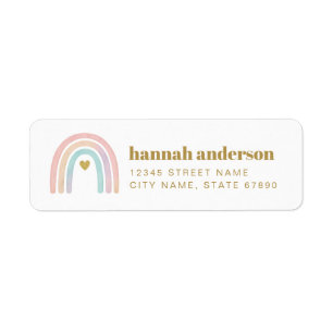 Rainbow Return Address Labels