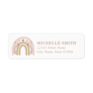 Rainbow Return Address Labels