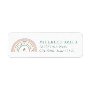 Rainbow Return Address Labels