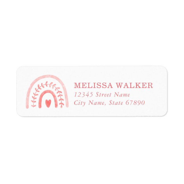 Rainbow Return Address Labels (Front)