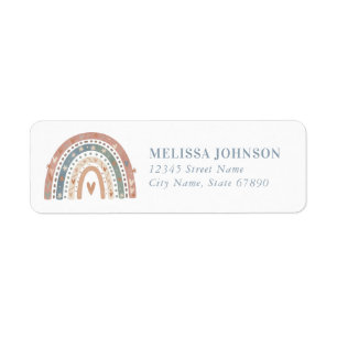 Rainbow Return Address Labels