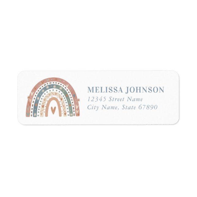 Rainbow Return Address Labels (Front)
