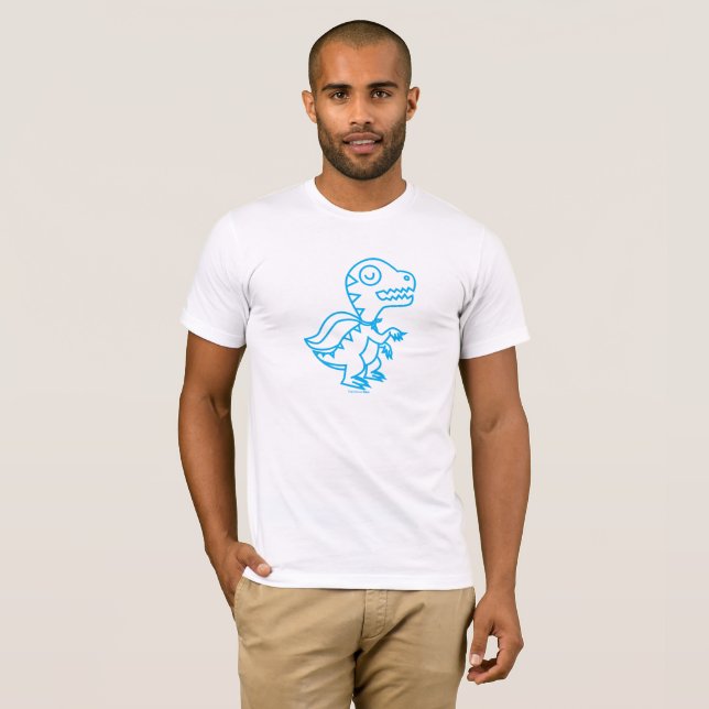 Rainbow Rex Tee: Blue T-Shirt (Front Full)