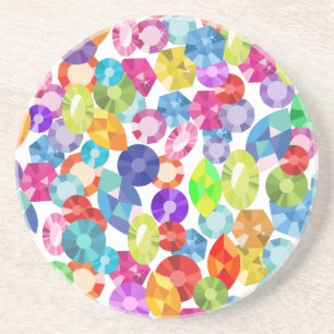 rainbow rhinestones coaster