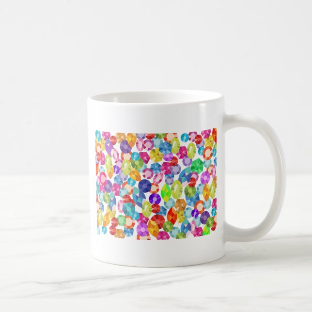 rainbow rhinestones coffee mug (Right)