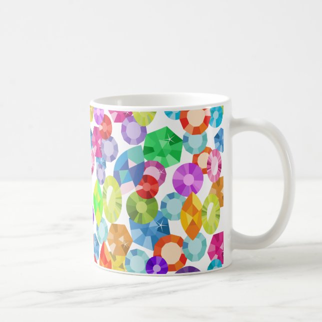 rainbow rhinestones coffee mug (Right)