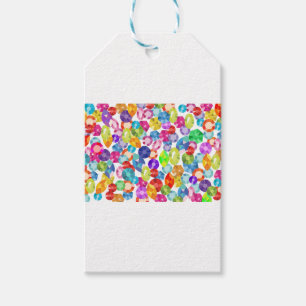 rainbow rhinestones gift tags