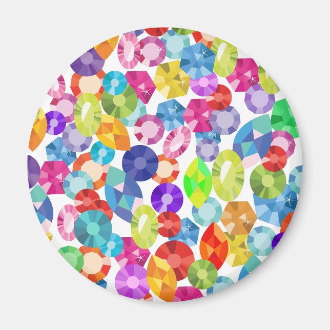 rainbow rhinestones magnet (Front)