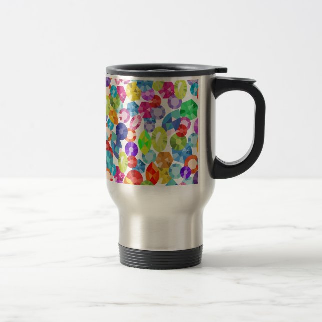 rainbow rhinestones travel mug (Right)