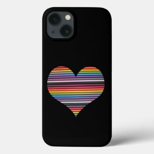 Rainbow Ribbon Cable Heart iPhone 13 Case