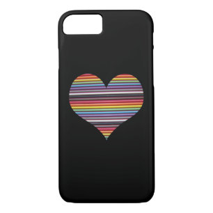 Rainbow Ribbon Cable Heart iPhone 7 Case