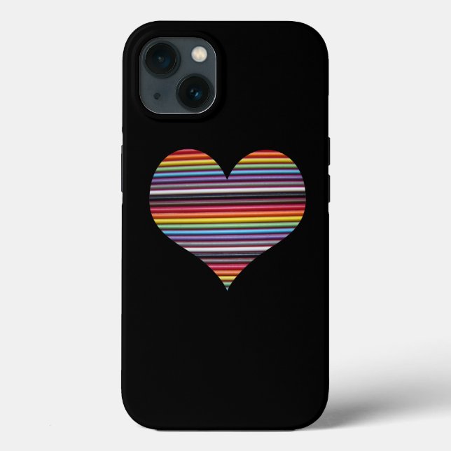 Rainbow Ribbon Cable Heart iPhone 7 Plus Case (Back)