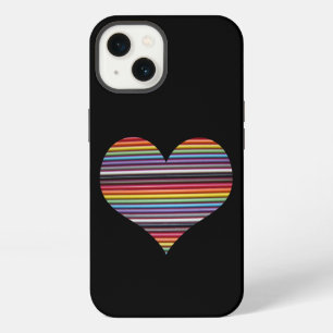Rainbow Ribbon Cable Heart iPhone 13 Case