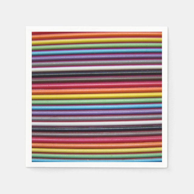 Rainbow Ribbon Cable Napkins (Front)