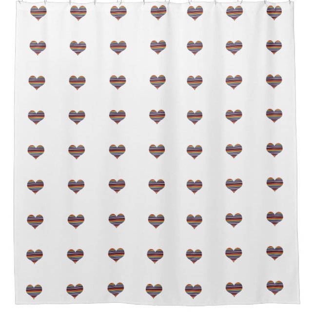 Rainbow Ribbon Cable Shower Curtain (Front)