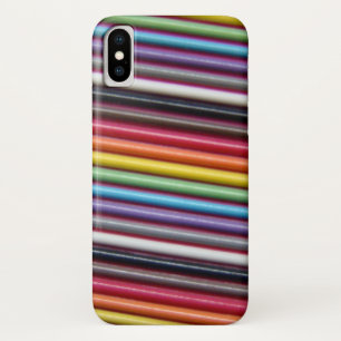 Rainbow Ribbon Cable Texture iPhone X Case