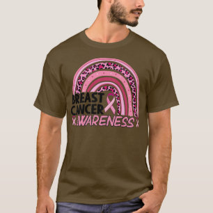Rainbow Ribbon October We Wear Pink Breast Cancer  T-Shirt