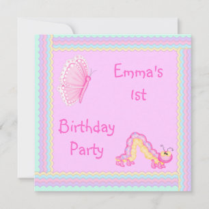rainbow ribbon pink birthday card