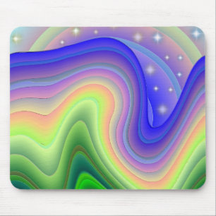 Rainbow Ribbons Mouse Mat