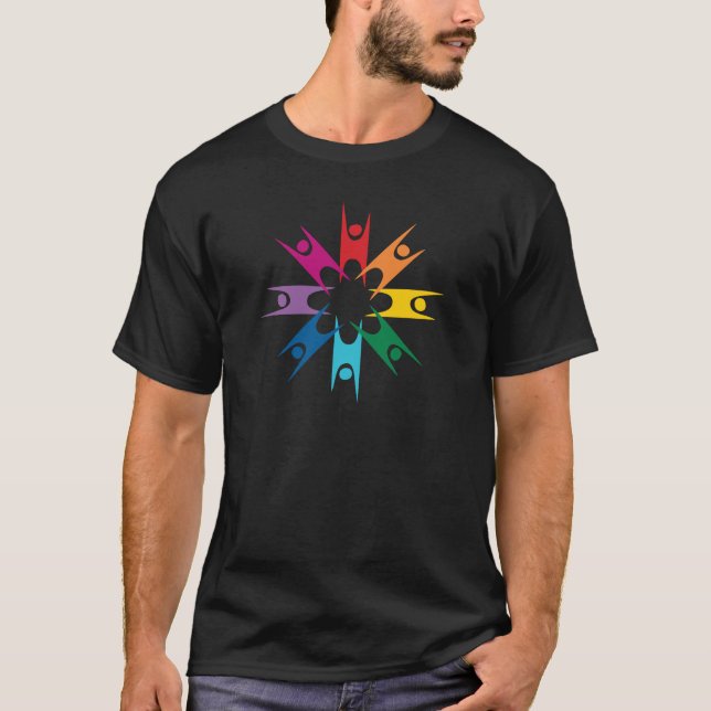 Rainbow Ring of Humanists T-Shirt (Front)