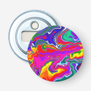 Rainbow River Fluid Art Bottle Opener
