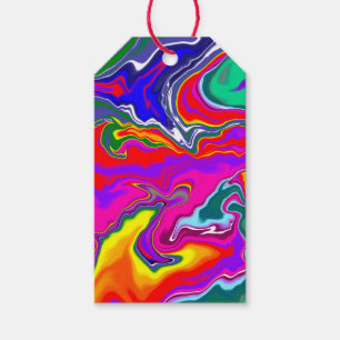Rainbow River Fluid Art Gift Tags