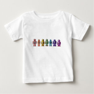 Rainbow Robots Baby T-Shirt