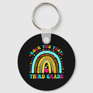 Rainbow Rock The Test Day Third Grade Testing Day Key Ring