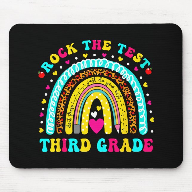 Rainbow Rock The Test Day Third Grade Testing Day  Mouse Mat (Front)