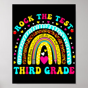 Rainbow Rock The Test Day Third Grade Testing Day  Poster