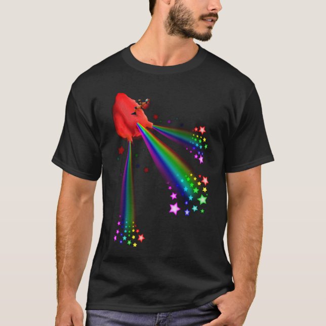 rainbow rocket heart T-Shirt (Front)
