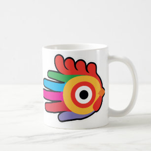 Rainbow Rooster with Red Comb Coffee Mug