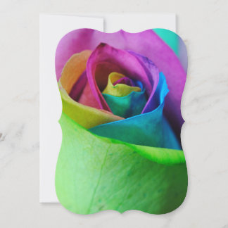 Rainbow Rose 5 Invitation