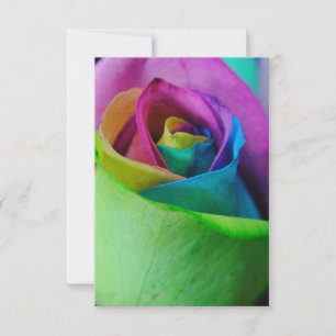 Rainbow Rose 5 Invitation