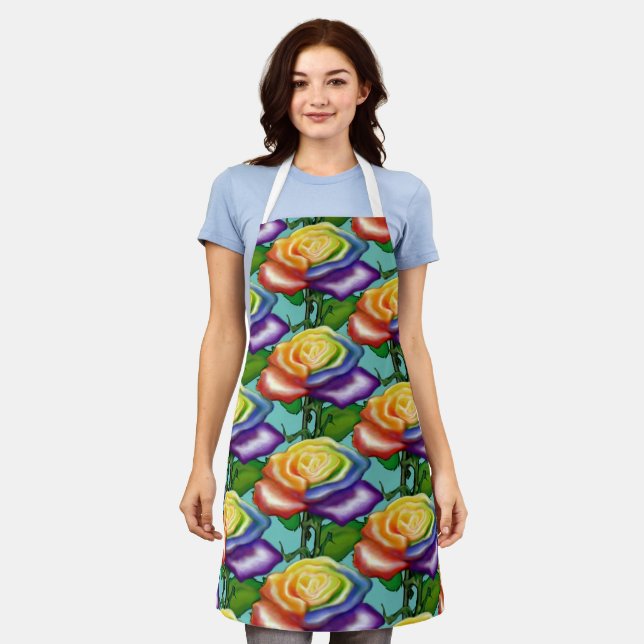 Rainbow Rose Apron (Worn)