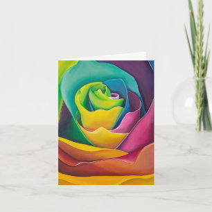 Rainbow Rose Card