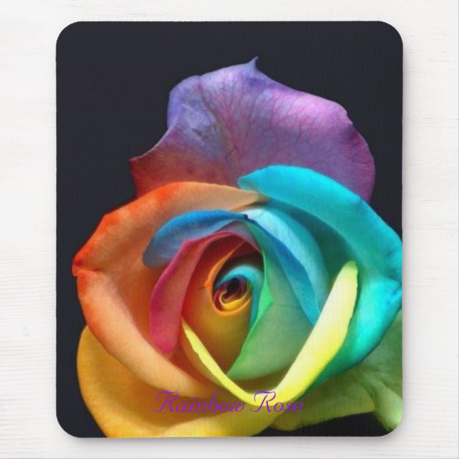 Rainbow Rose Mouse Mat (Front)