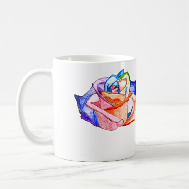 Rainbow Rose Mug (Left)