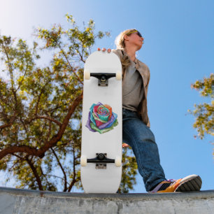 Rainbow Rose Skateboard