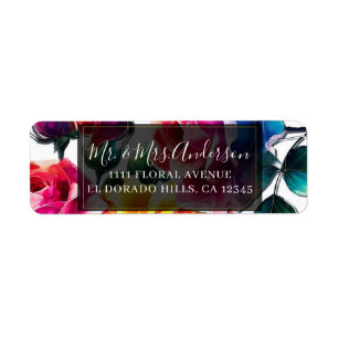 Rainbow Roses Black & White Vibrant Floral Wedding