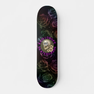 Rainbow Roses (Dark) Precious Metal Skateboard
