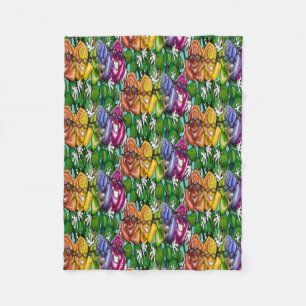 Rainbow Roses Fleece Blanket