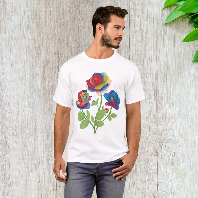 Rainbow Roses T-Shirt (Creator Uploaded)