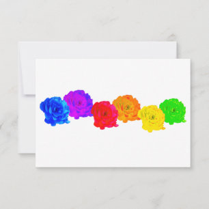 Rainbow Roses  Thank You Card