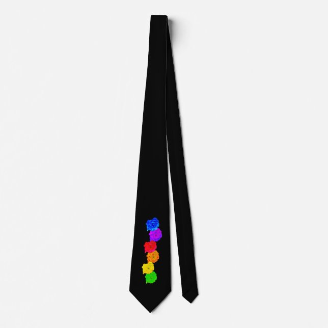 Rainbow Roses Tie (Front)